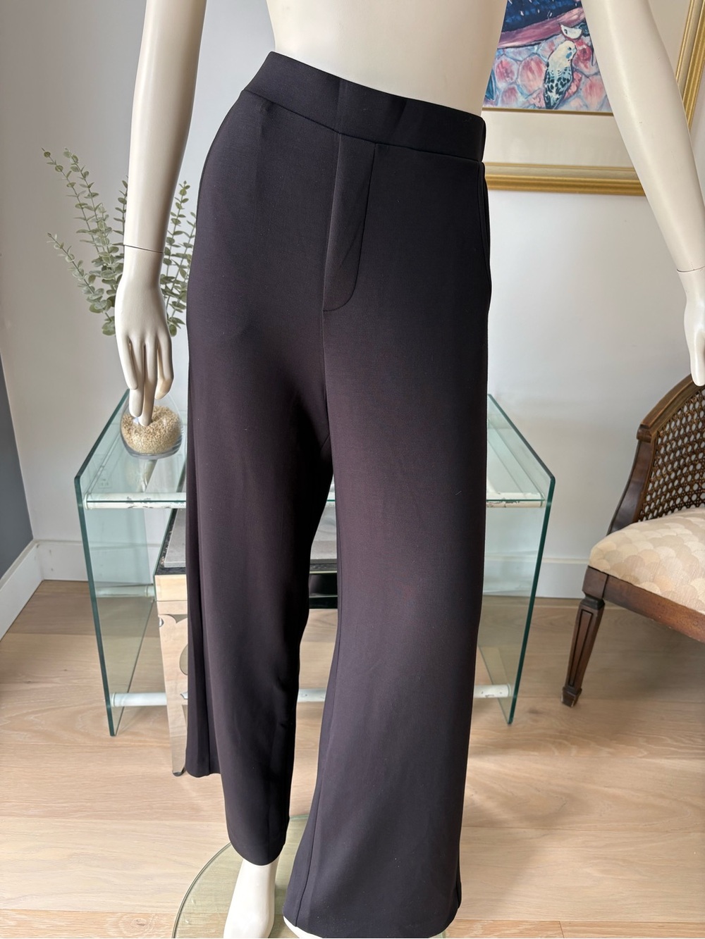 Inwear Wide-Leg Black Knit Pants